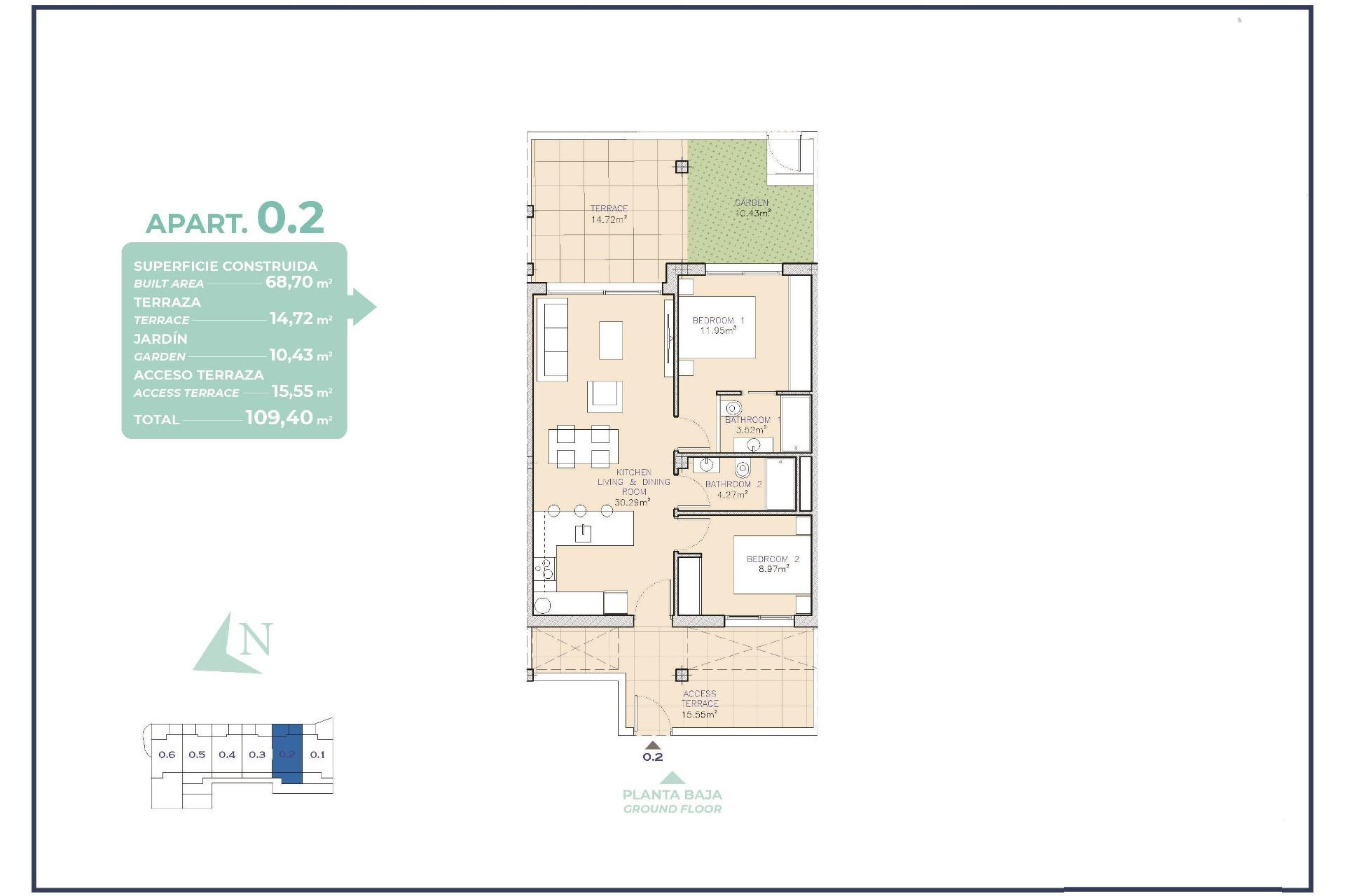 New Build - Apartment / flat - Los Alczares - Serena Golf