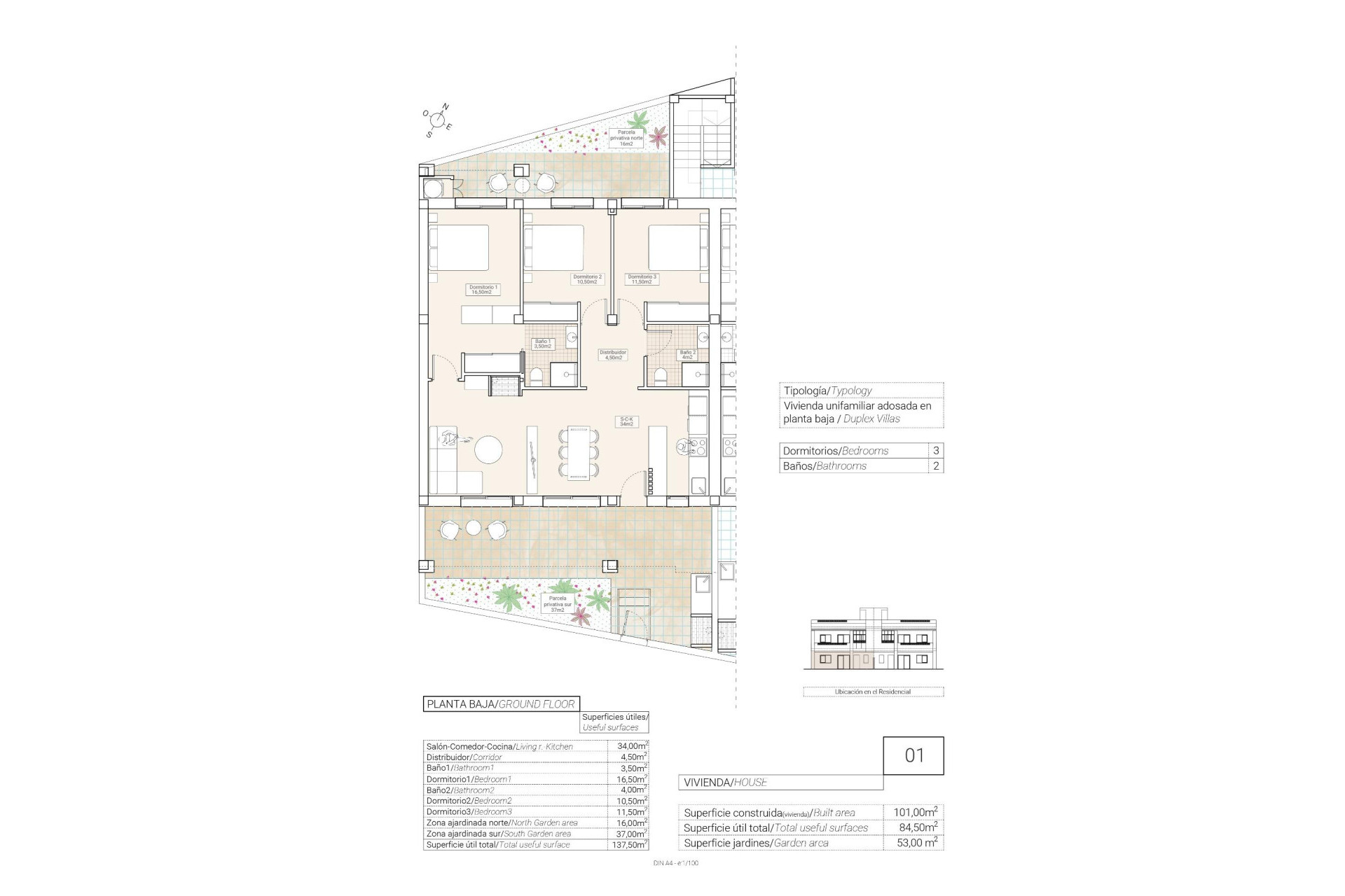 Nieuwbouw Woningen - Herenhuis - Hondón de las Nieves - Canalosa