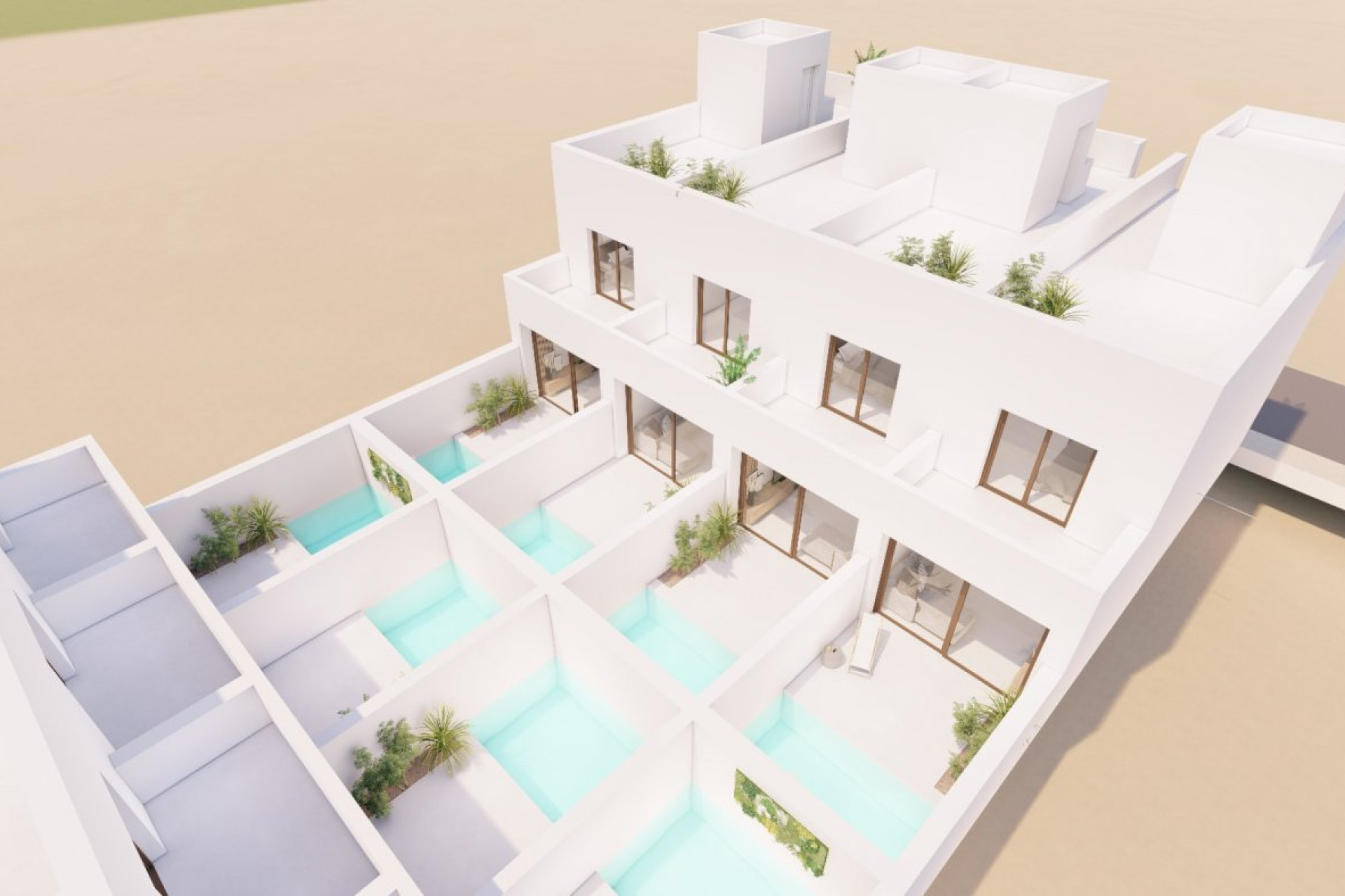 Nieuwbouw Woningen - Herenhuis - San Javier - pueblo