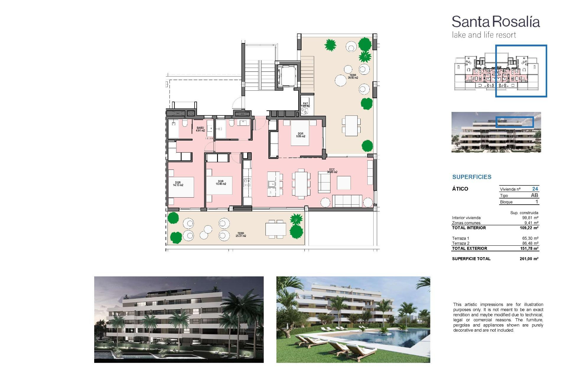 Nieuwbouw Woningen - Penthouse - Torre Pacheco - Santa Rosalia Lake And Life Resort