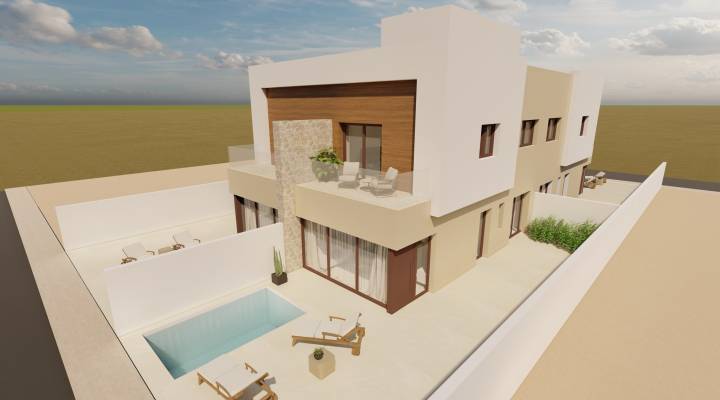 Maisons mitoyennes à San Javier à 600 mètres de la mer