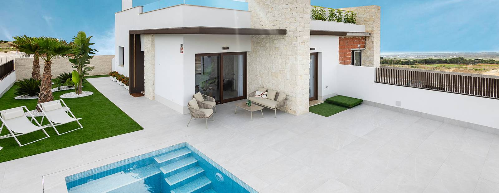 Reihenhäuser in Orihuela Costa mit privatem Pool