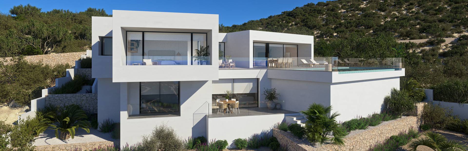 Villa in Cumbre del Sol mit Meerblick