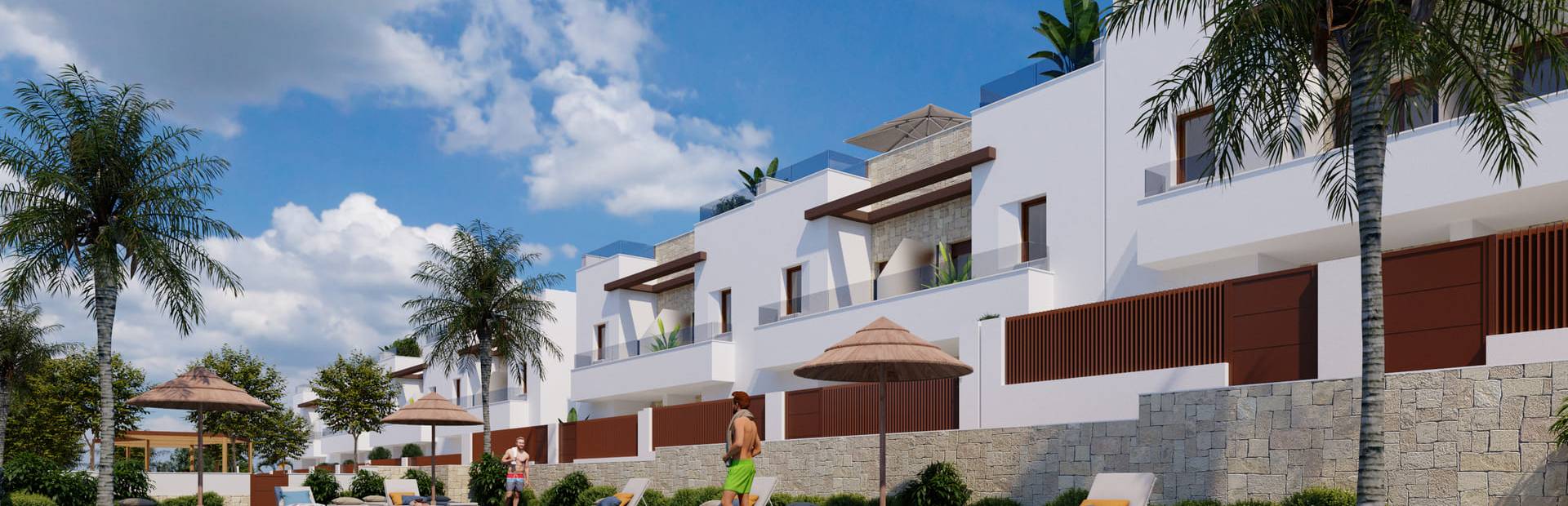 Reihenhäuser in Orihuela Costa mit Pool und Gärten
