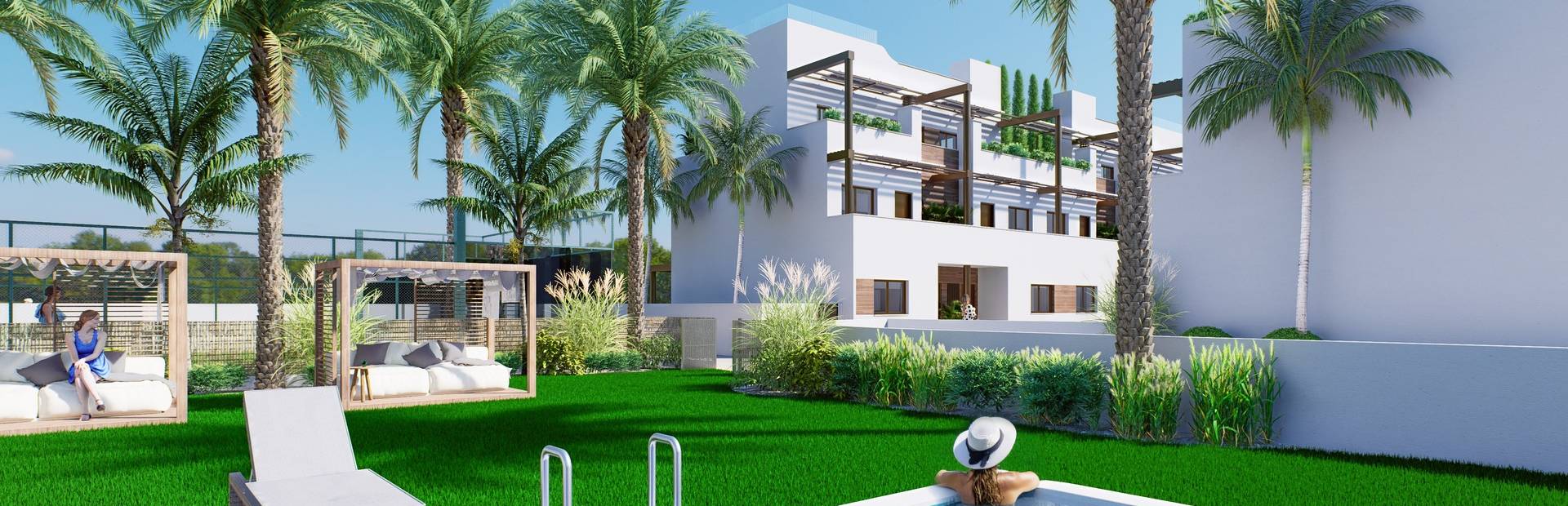 Bungalowy w Pilar de la Horadada 150m od morza