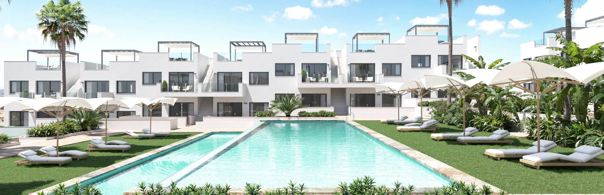 Bungalows in Torrevieja mit Pool und Jacuzzi