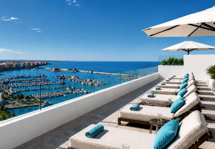 Enjoy beautiful Mediterranean views from this new build apartment for sale in Torrevieja