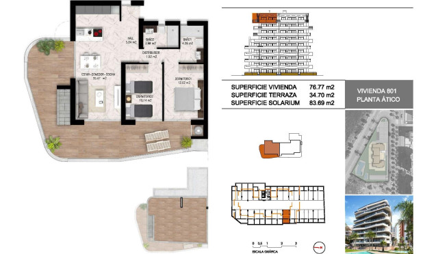 Nouvelle construction - Attique - Guardamar del Segura - Puerto