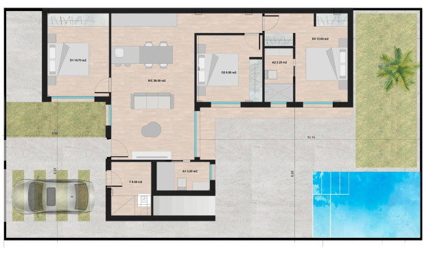 Nieuwbouw Woningen - Villa - Torre Pacheco - Roldán