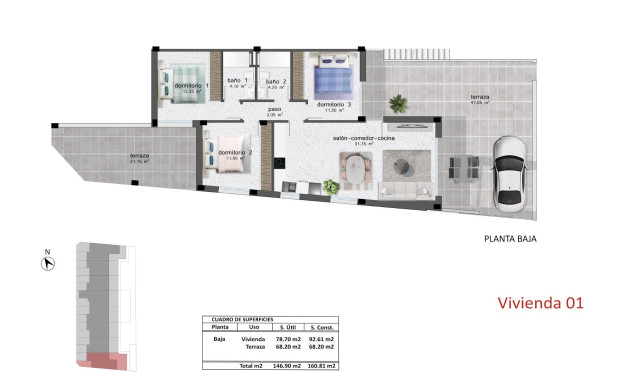 Nieuwbouw Woningen - Herenhuis - Pilar de la Horadada - Polígono Industrial Zona Raimundo Bened