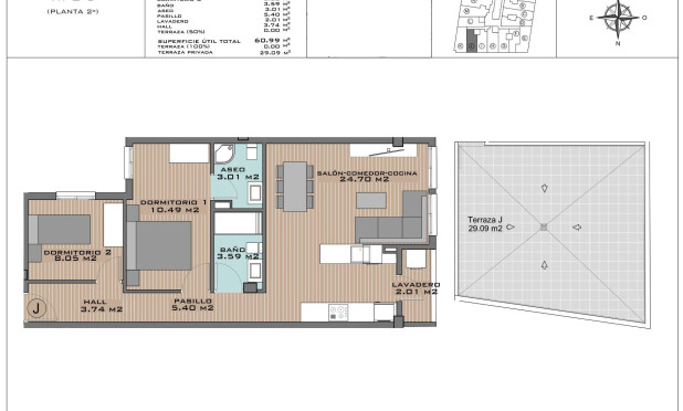 New Build - Penthouse - Algorfa - Pueblo